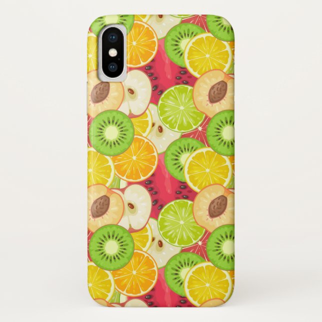 Coques Case-Mate iPhone Motif coloré de fruits amusants (Dos)
