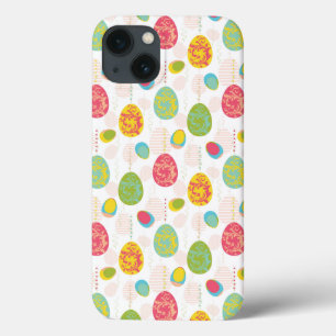 iPhone 13 Coque Motif coloré d'oeufs de pâques