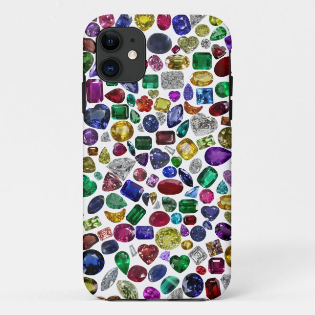 Coques Case-Mate iPhone Motif coloré Gemstone & Diamond (Dos)