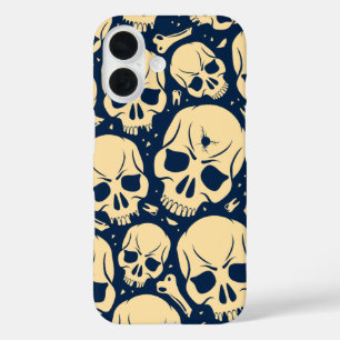 Coque Pour iPhone 16 Motif Crâne Sombre
