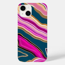 Motif d'agate rose et bleu