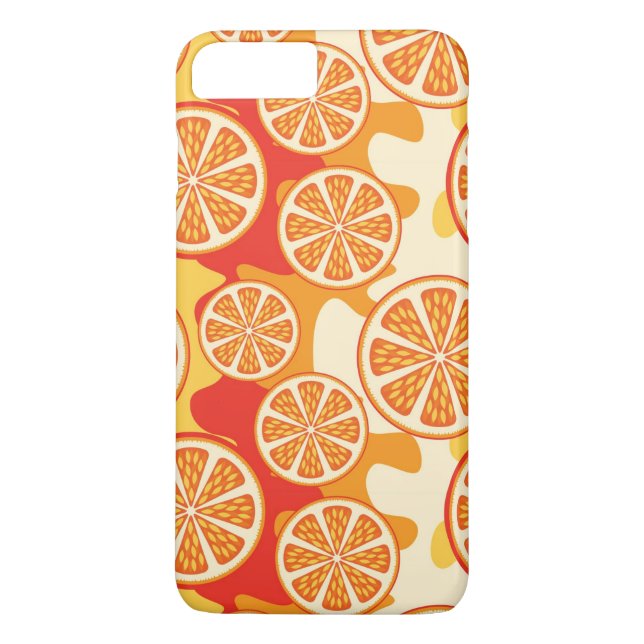 Coques Case-Mate iPhone Motif d'agrumes oranges rétro (Dos)