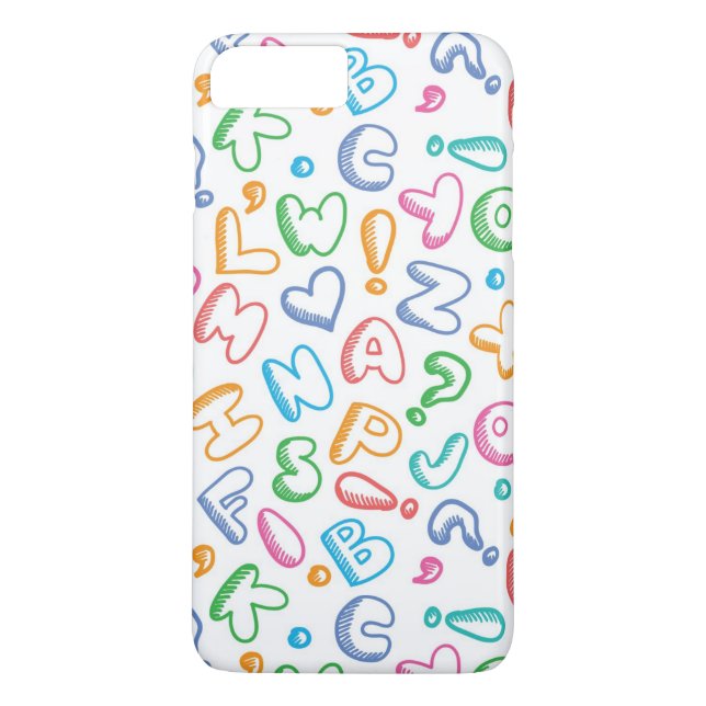 Coques Case-Mate iPhone motif d'alphabet (Dos)