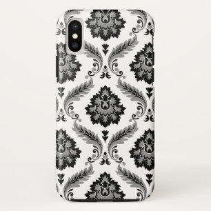 Case-Mate iPhone Case Motif Damassé Rococo Gris Noir Blanc