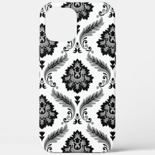 Case-Mate iPhone Case Motif Damassé Rococo Gris Noir Blanc