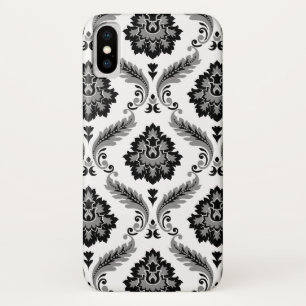 Case-Mate iPhone Case Motif Damassé Rococo Gris Noir Blanc