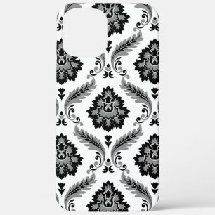 Case-Mate iPhone Case Motif Damassé Rococo Gris Noir Blanc