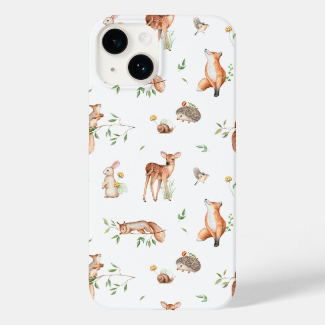 Coques Case-Mate iPhone Motif d'amis animaux de bois mignon (Verso)