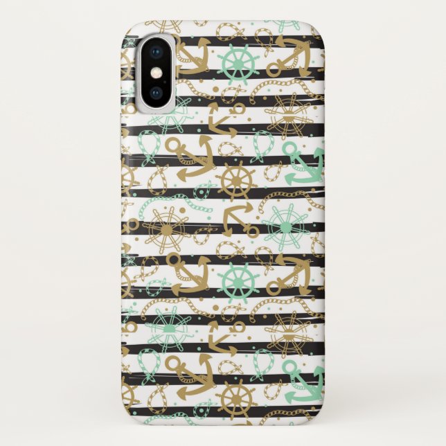 Coques Case-Mate iPhone Motif d'ancre flottante (Dos)