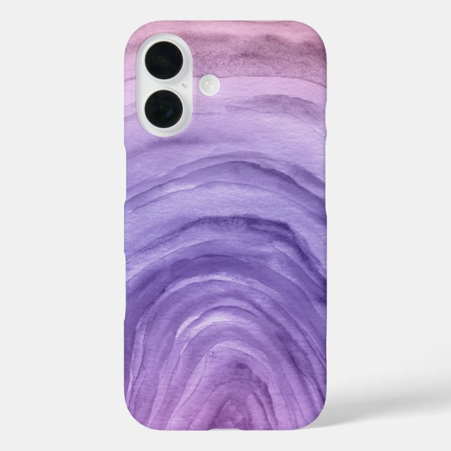 Coques Case-Mate iPhone Motif d'aquarelle Abstrait de l'aquarelle violet d (Verso)