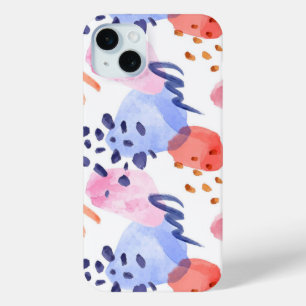 Coque iPhone 15 Mini motif d'aquarelle Abstraite