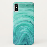 Motif d'aquarelle Aqua Green Agate II