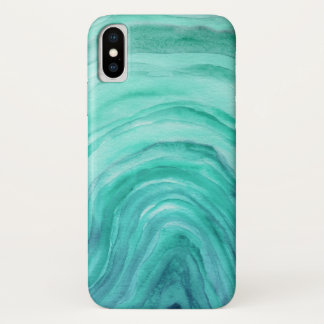 Case-Mate iPhone Case Motif d'aquarelle Aqua Green Agate II