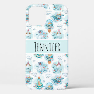 Case-Mate iPhone Case Motif d'aquarelle de la belle baleine nautique