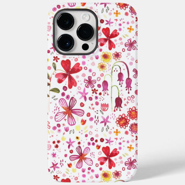 Coques Case-Mate iPhone Motif d'aquarelle florale (Verso)