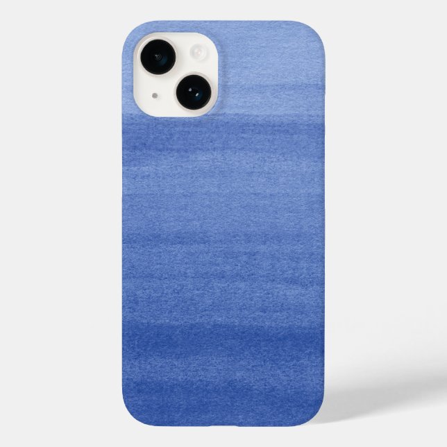 Coques Case-Mate iPhone Motif d'aquarelle Indigo Blue Ombre tendance (Verso)