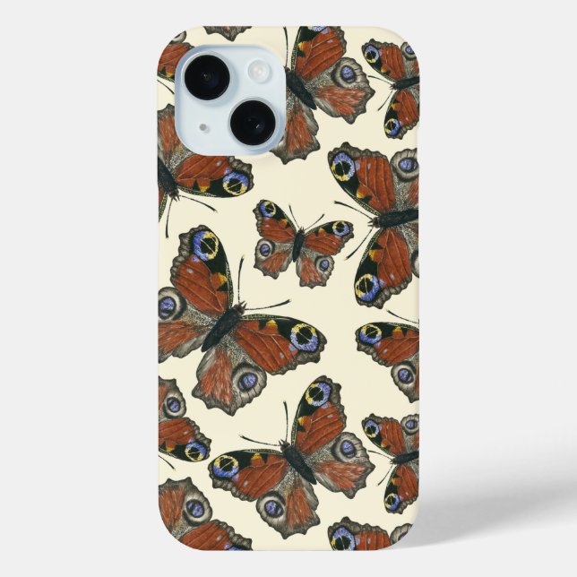 Coques Case-Mate iPhone Motif d'aquarelle papillons (Verso)