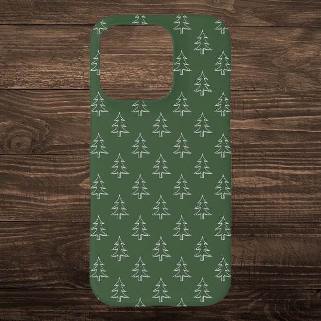 Coques Case-Mate iPhone Motif d'arbre de Noël vert (Créateur téléchargé)