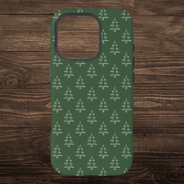 Coques Case-Mate iPhone Motif d'arbre de Noël vert (Créateur téléchargé)