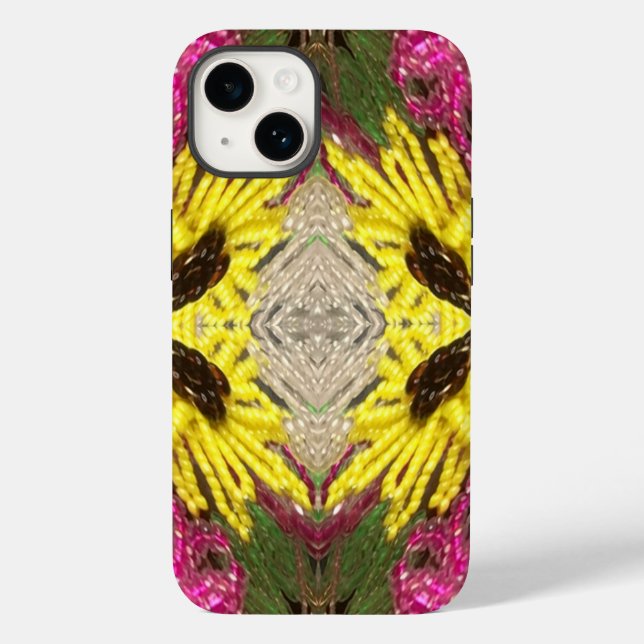 Coques Case-Mate iPhone Motif d'arrangement floral de semence Abstrait (Verso)