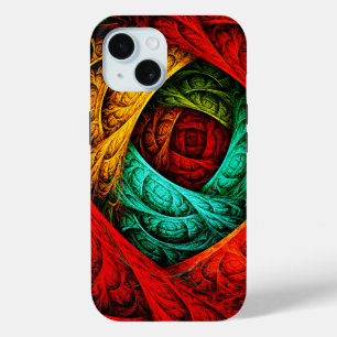 Coque Pour iPhone 15 Motif d'art abstrait moderne artistique coloré #09