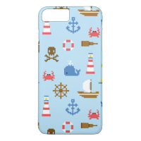 Motif d'art de mer de pixel