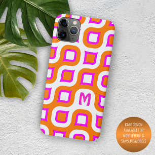 Case-Mate iPhone Case Motif d'art du Midsiècle blanc rose chaud