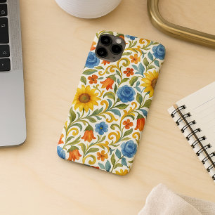 Case-Mate iPhone Case Motif d'art floral aux feuilles colorées sicilien 