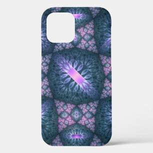 Case-Mate iPhone Case motif d'art fractal 3D Turquoise violet rose