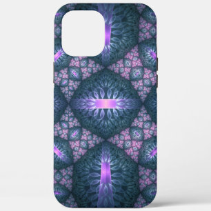 Case-Mate iPhone Case motif d'art fractal 3D Turquoise violet rose
