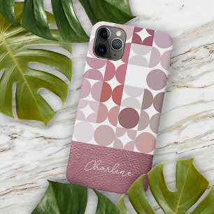 Case-Mate iPhone Case Motif d'art rétro personnalisé Mauve Taupe Blush R