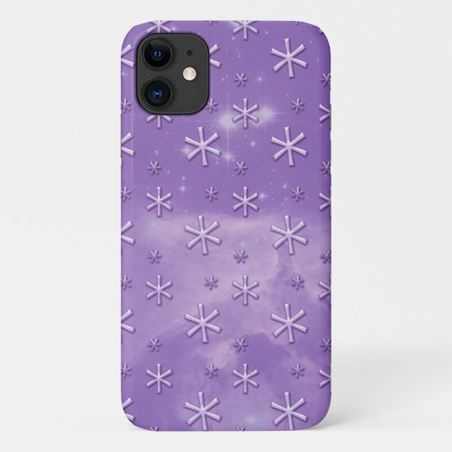 Coques Case-Mate iPhone Motif d'astrische ciel étoilé violet (Dos)