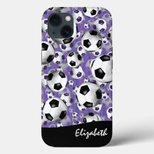 iPhone 13 Case Motif de balle de football féminin