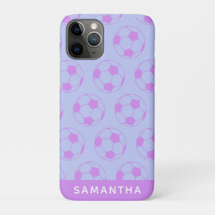 Case-Mate iPhone Case Motif de balle de soccer mignon en violet Personna