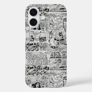 Coque Pour iPhone 16 Motif de bande dessinée vintage de Wonder Woman