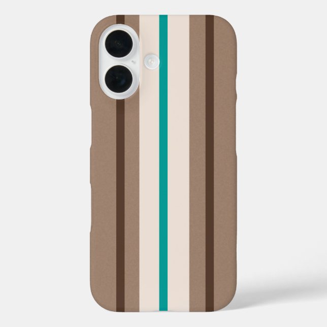 Coques Case-Mate iPhone Motif de bandes de surf rétro (Verso)