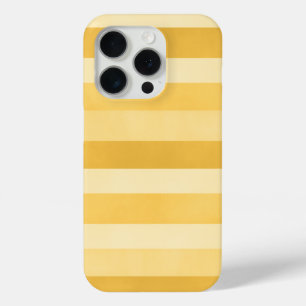 Coque iPhone 15 Pro Motif de bandes texturées jaune coloré