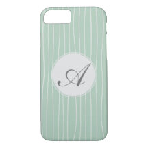 Motif de bandes Turquoises Monogrammes