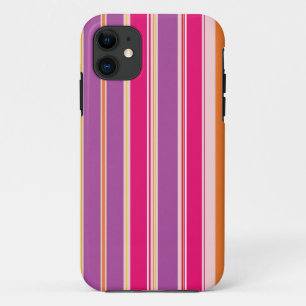 Coque Case-Mate Pour iPhone Motif de bandes verticales rose pourpre