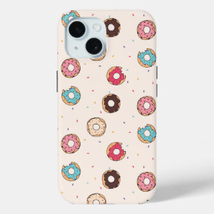 Coque Pour iPhone 15 Motif de beignets sucrés
