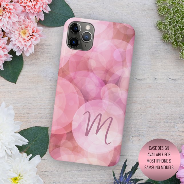 Coques Case-Mate iPhone Motif de bulles rose pâle Rose personnalisé (Créateur téléchargé)