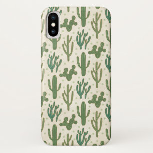 Coque iPhone X Motif de cactus de désert d'étape de Geo de
