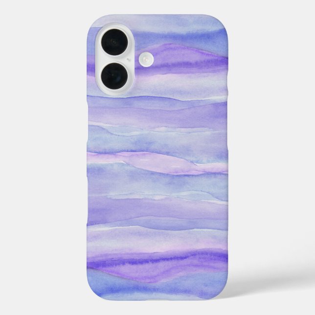 Coques Case-Mate iPhone Motif de calques d'aquarelle violet créative Laven (Verso)