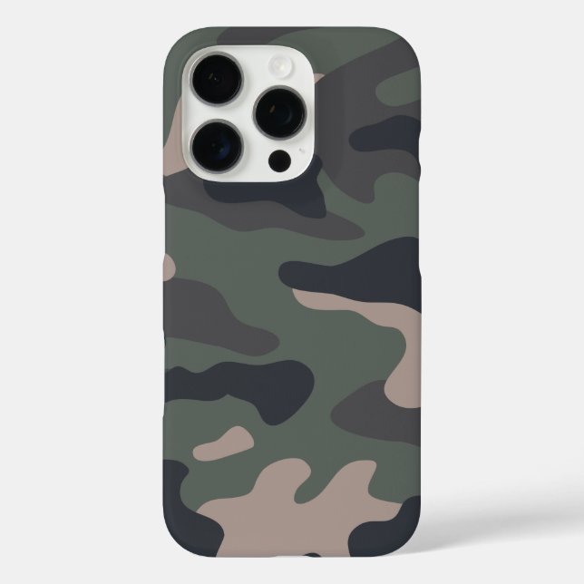 Coques Case-Mate iPhone Motif de caméra verte moderne (Verso)