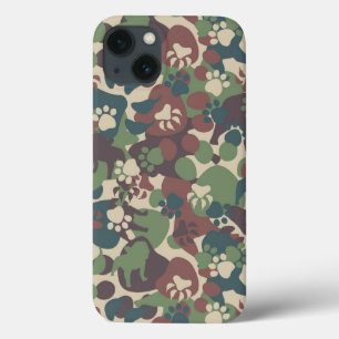 iPhone 13 Case Motif de camouflage de chien