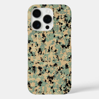 Coques iPhone 16 Pro Motif de camouflage numérique – Tan-Green SM