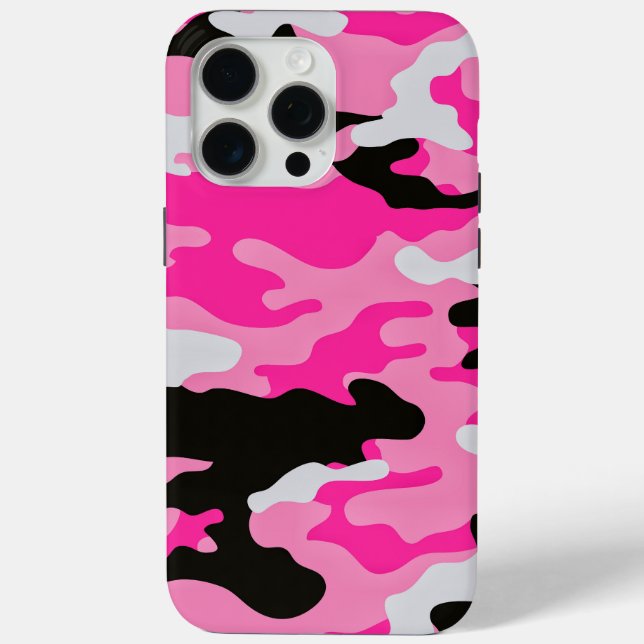 Coques Case-Mate iPhone Motif de camouflage rose (Verso)