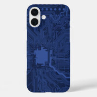 Motif de carte mère Geek bleu