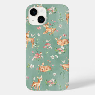 Coque Pour iPhone 14 Motif de cerfs à l'aquarelle