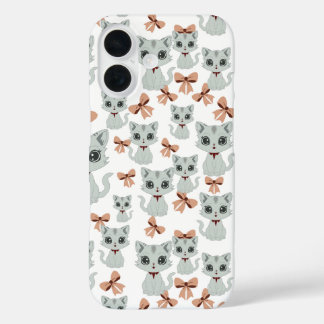 Coque Pour iPhone 16 Motif de chat Anime
